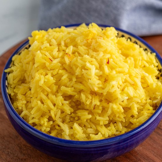 Saffron Rice - Recipe photo by BeyondtheCoop