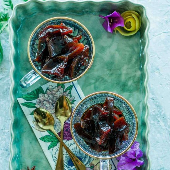 Candied Green Papaya - Recipe photo by A Latin Flair