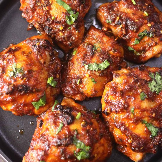 Oven Baked Chicken Thighs - Recipe photo by kushigalu