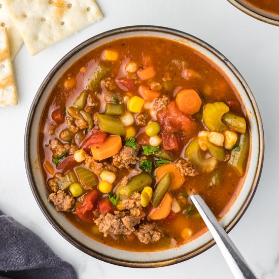 Beef Vegetable Soup - Recipe photo by cookingupmemories