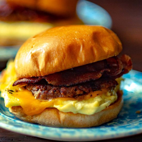 Ultimate Breakfast Brioche Sandwich - Recipe photo by Chicken Fried Kitchen
