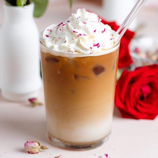 Iced Rose Latte - Recipe photo by thehealthfulideas