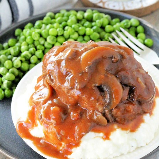 Salisbury Steak and Mashed Potatoes - Recipe photo by Foodtastic Mom