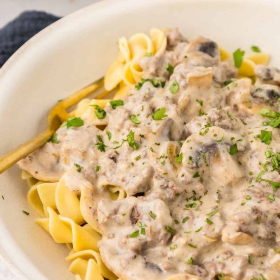 Ground Beef Stroganoff - Recipe photo by livingchirpy