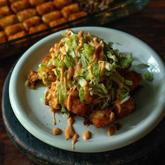 Big Mac Tater Tot Casserole - Recipe photo by Chicken Fried Kitchen