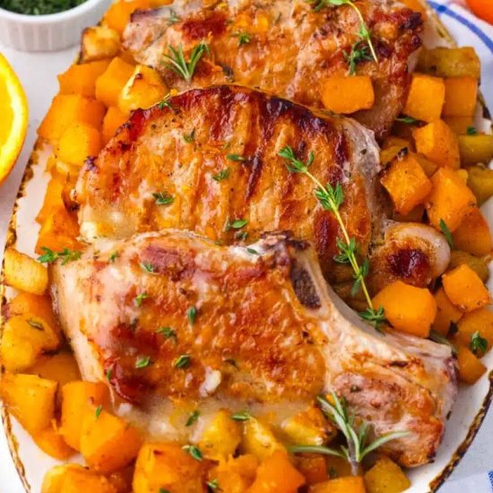 Pumpkin Pork Chops - Recipe photo by peasandpeonies