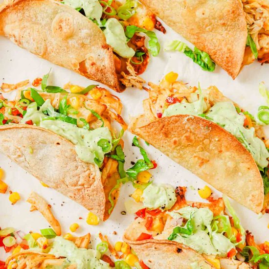 Fried Chicken Tacos - Recipe photo by Running to the Kitchen