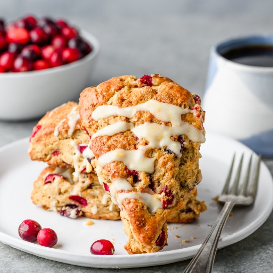 Gluten Free Cranberry Orange Scones - Recipe photo by chelseajoyeats
