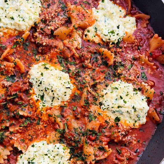 One Pot Lasagna - Recipe photo by Foodtastic Mom
