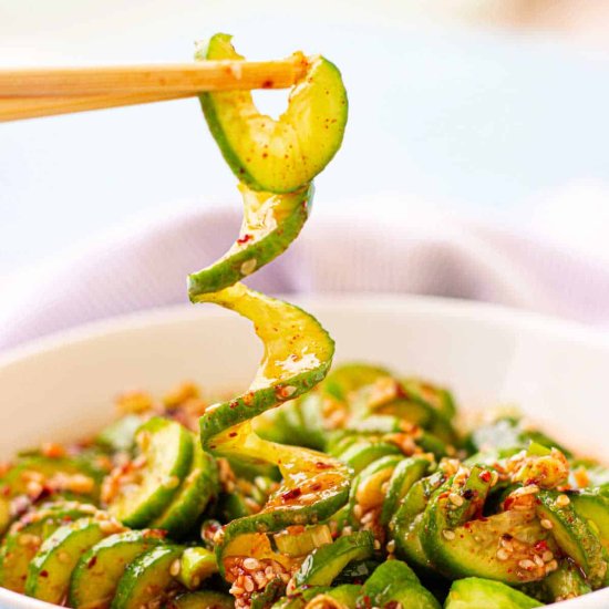 Easy Korean Cucumber Salad Recipe - Recipe photo by thetypicalmom