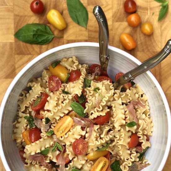 Marinated Tomato Pasta Salad - Recipe photo by StyleandGrace