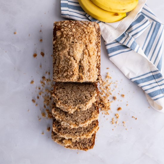 Banana Bread with Streusel Topping - Recipe photo by SuburbanSimplicity