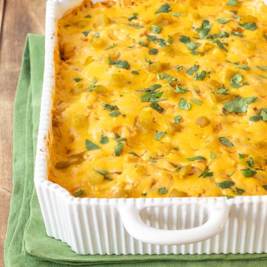 Layered Chicken Enchilada Casserole - Recipe photo by seasonedkitchen