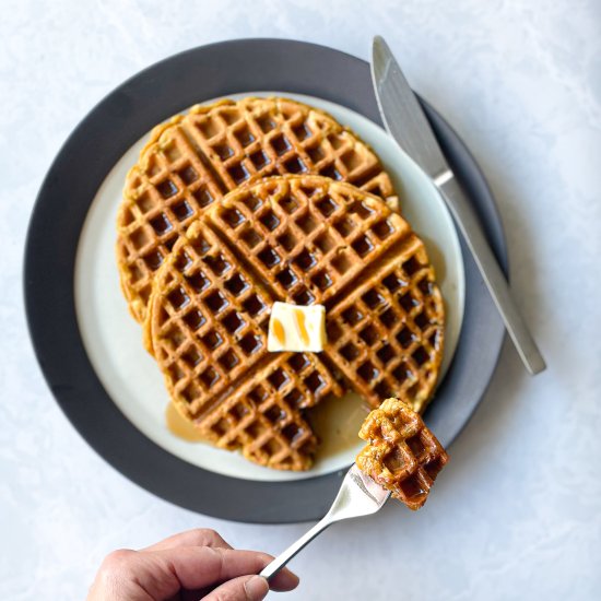 Pecan Pumpkin Waffles - Recipe photo by uglyducklingbakery
