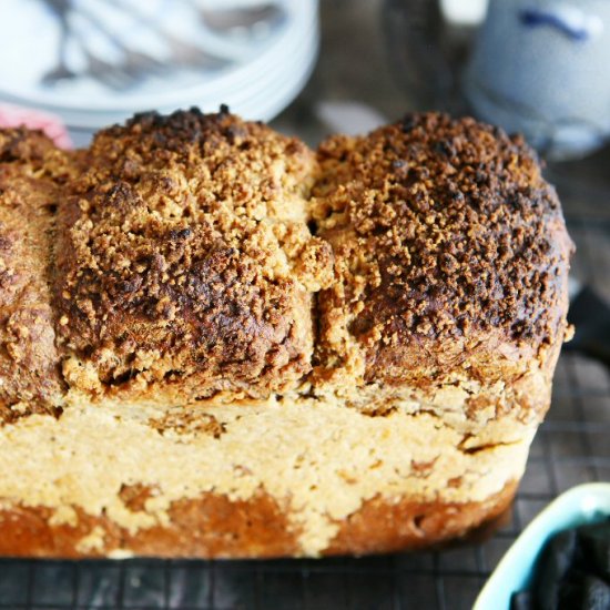 Black Garlic Streusel Loaf - Recipe photo by angiesrecipes