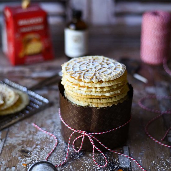 Panettone Pizzelle - Recipe photo by brunchandbatter