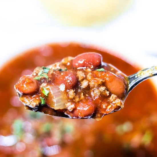 Crockpot Venison Chili Recipe - Recipe photo by thetypicalmom