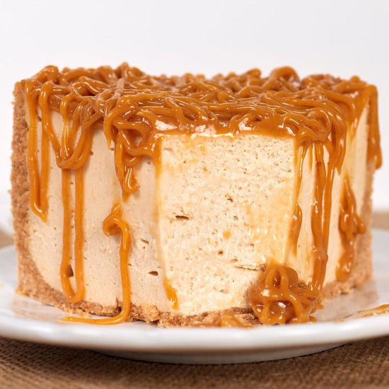 Dulce de Leche Cheesecake - Recipe photo by LikeHotKeto