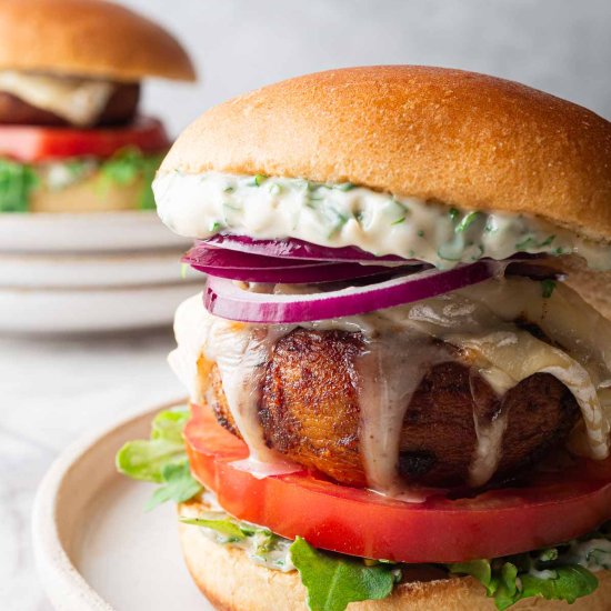 Portobello Mushroom Burger - Recipe photo by nimpairings