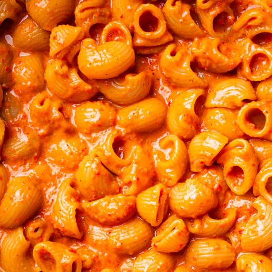 Roasted Red Pepper Pasta - Recipe photo by nimpairings