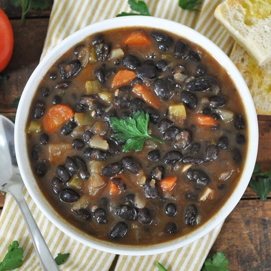 COZY Spanish Black Bean Stew - Recipe photo by Spain on a Fork