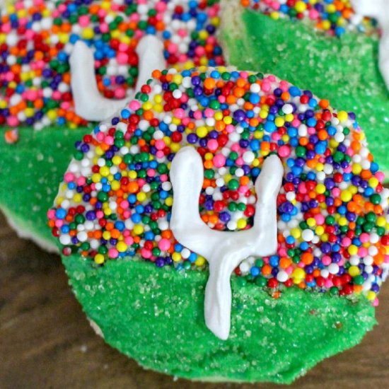 Football Stadium Sugar Cookies - Recipe photo by Skinny Sweets