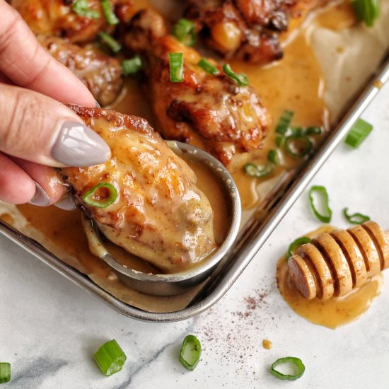 Hot Honey Mustard Chicken Wings - Recipe photo by Ereese