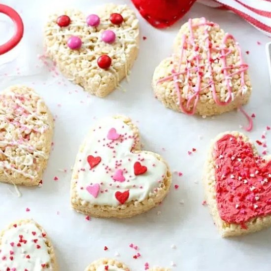 Valentine’s Day Rice Krispie Treats - Recipe photo by SuburbanSimplicity