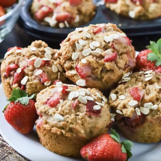 Healthy Strawberry Muffins - Recipe photo by SuburbanSimplicity