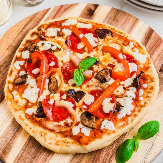 Blackstone Pizza - Recipe photo by Running to the Kitchen