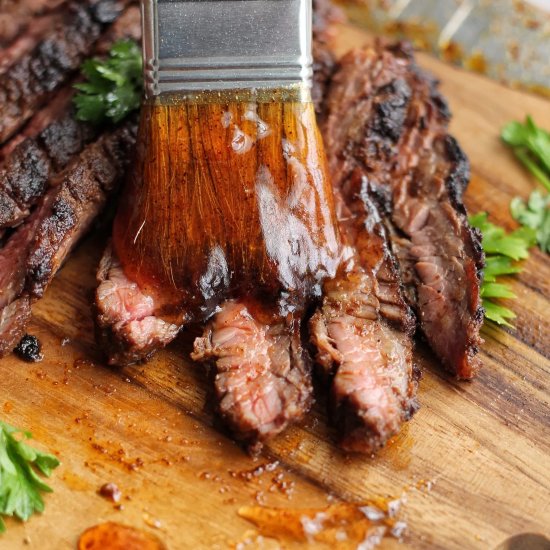 Cajun Skirt Steak with Apricot Glaze - Recipe photo by Ereese