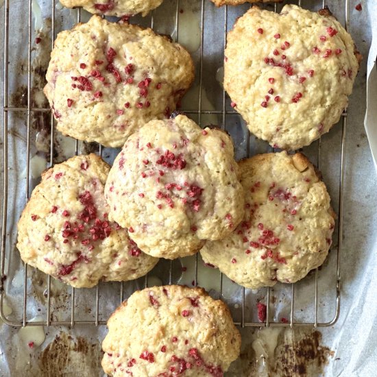 Raspberry and White Chocolate Scones - Recipe photo by StyleandGrace