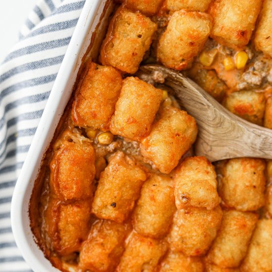 Tater Tot Casserole - Recipe photo by dashfordinner