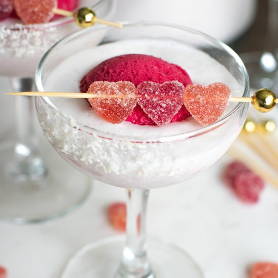 Blushing Pink Drink with Sorbet - Recipe photo by RealestReal