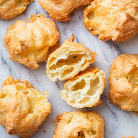 Gougères (French Cheese Puffs) - Recipe photo by nimpairings