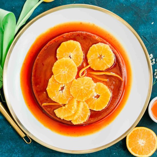 Orange Flan (Flan de Queso) - Recipe photo by A Latin Flair