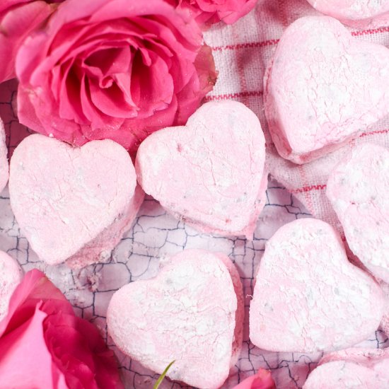Rose Marshmallows - Recipe photo by bastecutfold