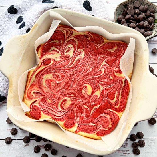 Red Velvet Cheesecake Brownies - Recipe photo by Foodtastic Mom