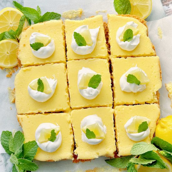 Lemon Bars with Graham Crust - Recipe photo by Foodtastic Mom