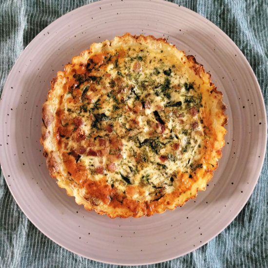 Bacon, Spinach Tart - Recipe photo by Maca Meillon