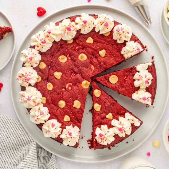 Valentine’s Cookie Cake - Recipe photo by Abi Thiya