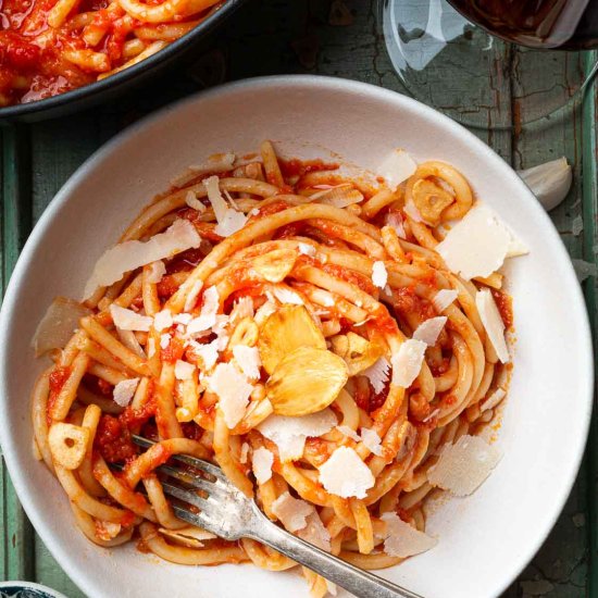 Pici All’Aglione - Recipe photo by nimpairings