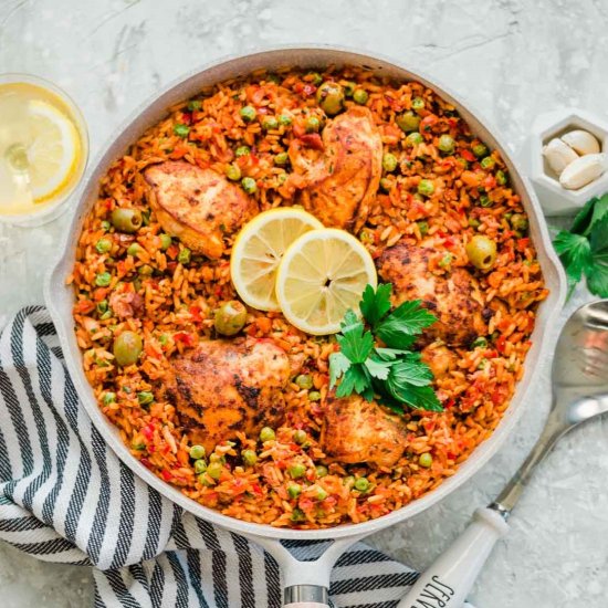 Venezuelan Arroz con Pollo - Recipe photo by A Latin Flair
