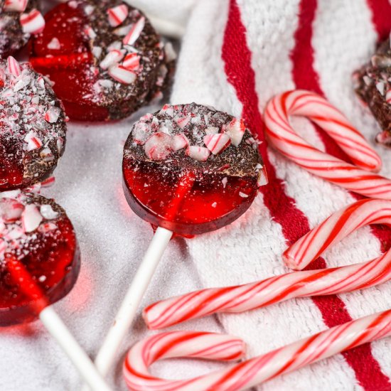 Chocolate Peppermint Lollipops - Recipe photo by bastecutfold