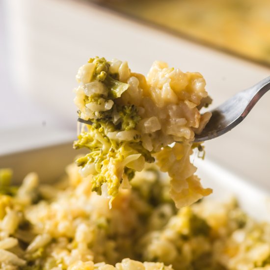 Cheesy Broccoli Rice Casserole - Recipe photo by numstheword