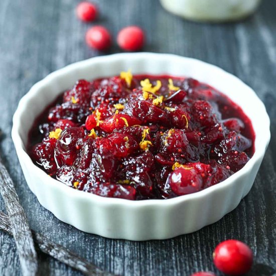 Vanilla Cranberry Compote - Recipe photo by brunchandbatter