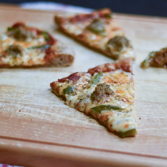 Gluten-Free Sausage Pizza - Recipe photo by Feed Your Soul Too