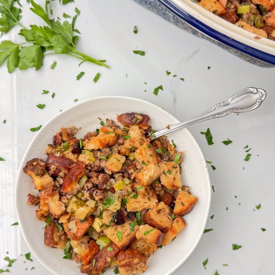 Gluten Free Sausage Stuffing - Recipe photo by NextLevelBaker