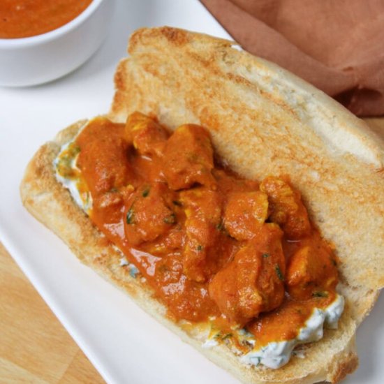 Butter Chicken Sandwich - Recipe photo by thecandidcooks