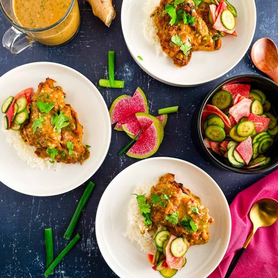 Chicken Satay Rice Bowl - Recipe photo by nataliemarblecooks